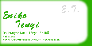 eniko tenyi business card